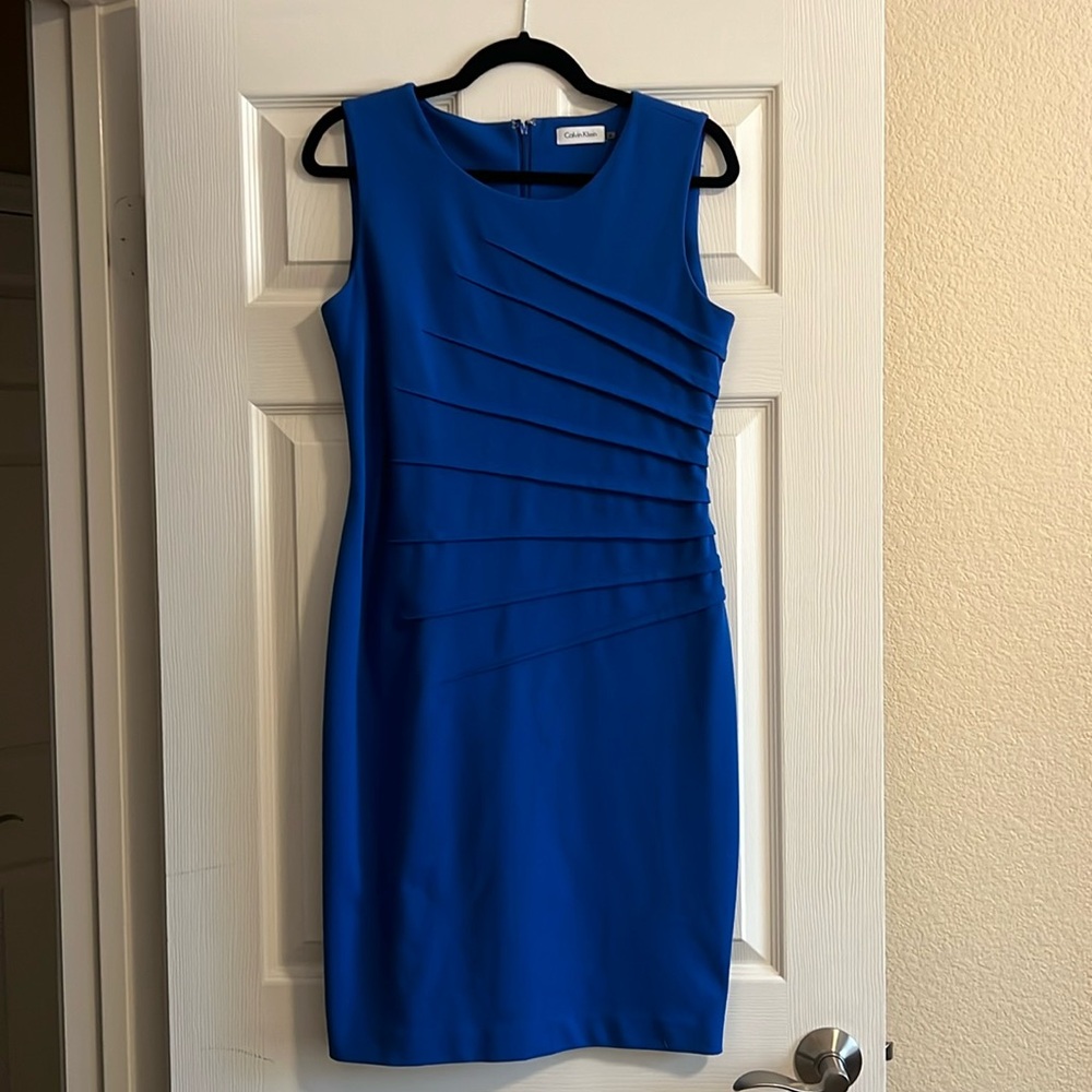 Calvin Klein Blue Sleeveless Dress